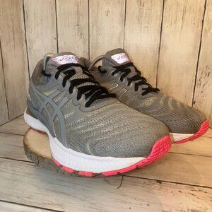 Asics Womens Gel Nimbus 22 1012A585 Gray Running Shoes Sneakers Size 10.5